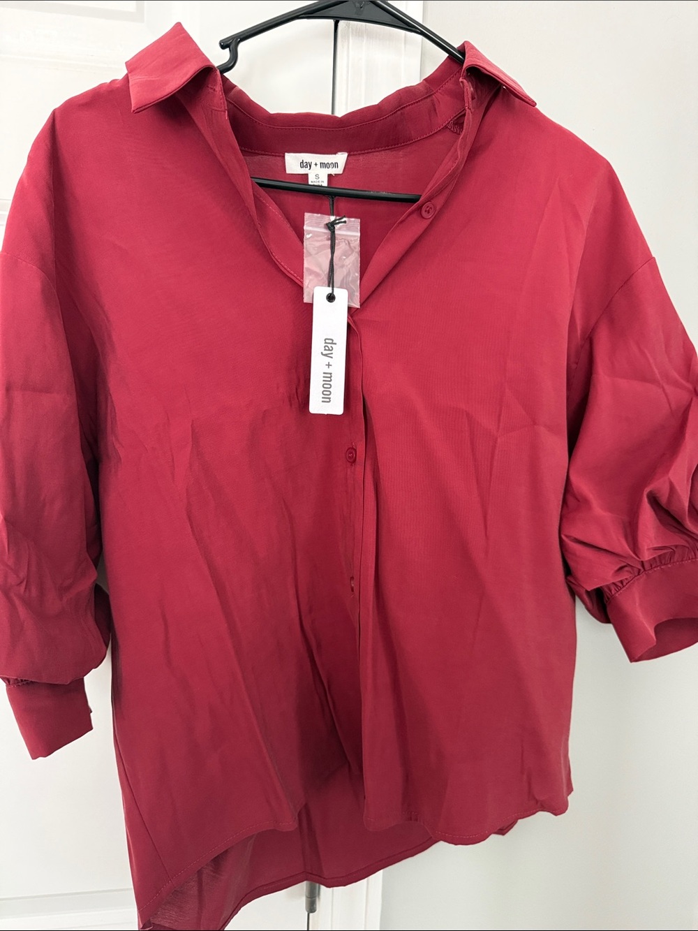 day + moon Scarlet Button-Down Shirt